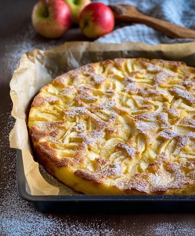 Apfelpfannkuchen aus dem Ofen
