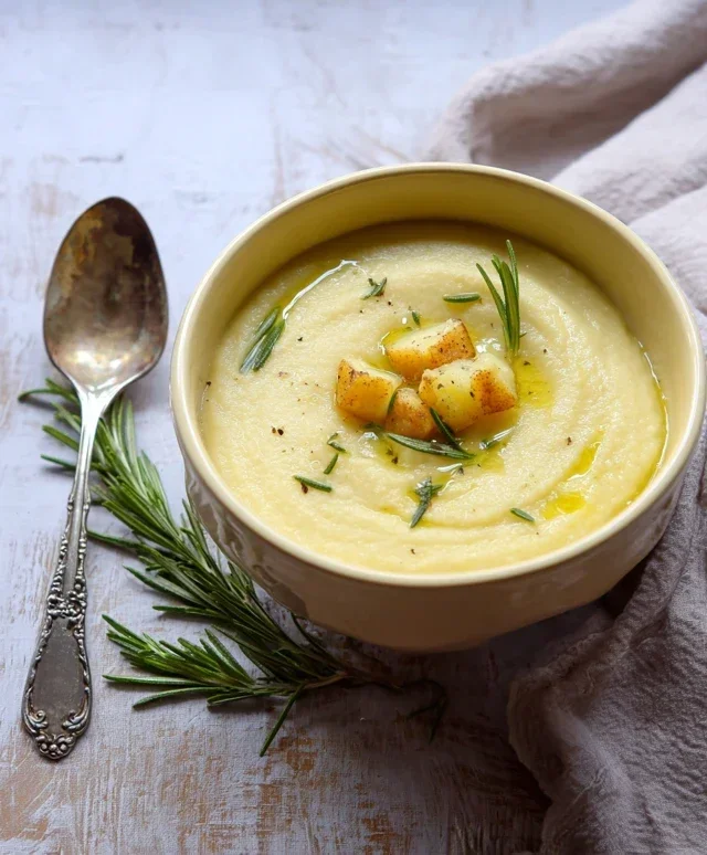 Crema di ceci e patate al rosmarino
