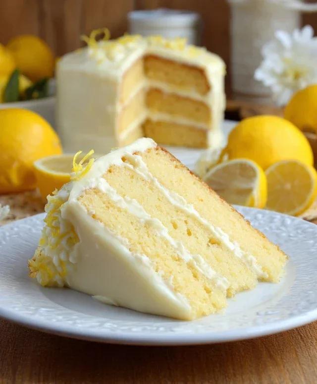 Lemon Velvet Cake + Lemon Cream Cheese Frosting