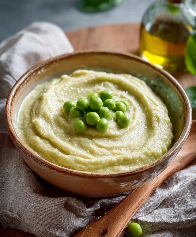 Cremiges Erbsenpuree