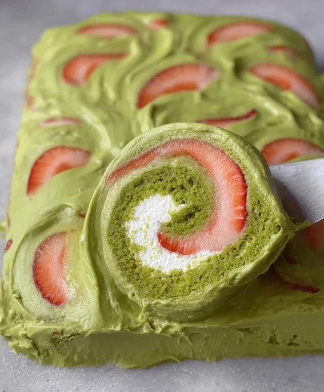 Strawberry Matcha Latte Rolls