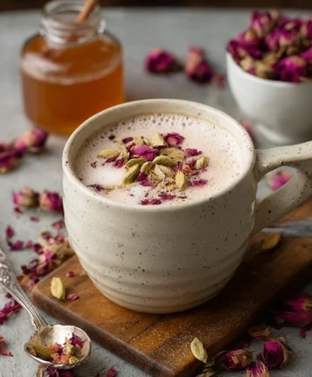 Rose Cardamom Tea Latte: A Cozy, Fragrant Delight