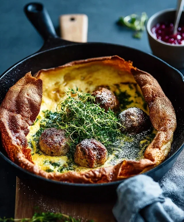 Dutch Baby mit Hackbällchen
