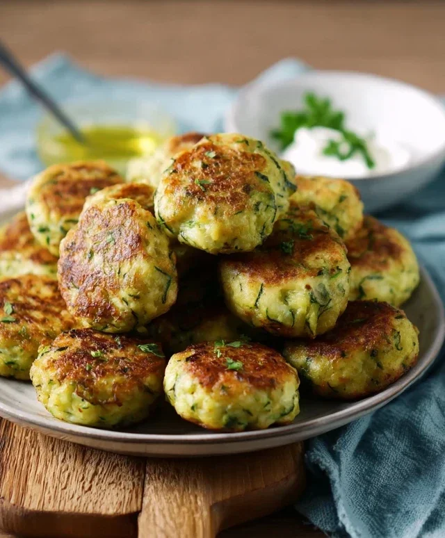 Kolokithokeftedes - Zucchini Bällchen auf griechisch