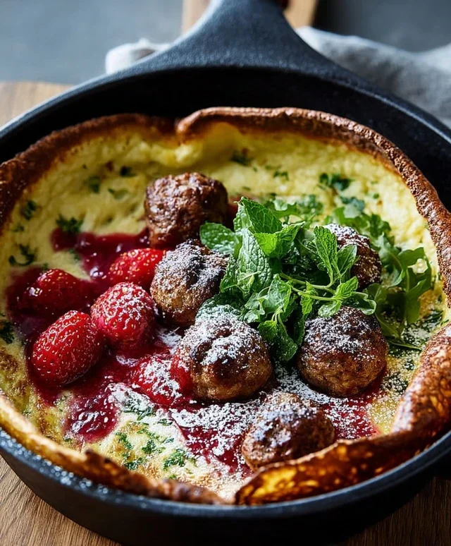 Dutch Baby mit Hackbällchen