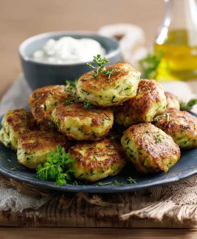 Kolokithokeftedes - Zucchini Bällchen auf griechisch