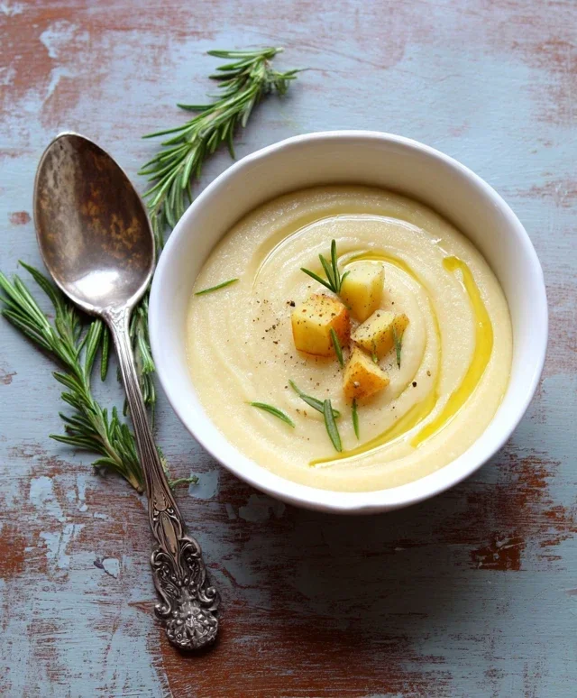Crema di ceci e patate al rosmarino