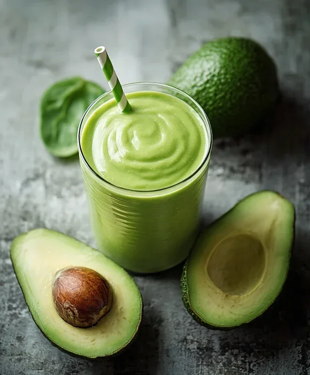 Gruner Smoothie mit Avocado