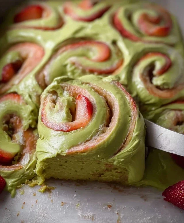 Strawberry Matcha Latte Rolls