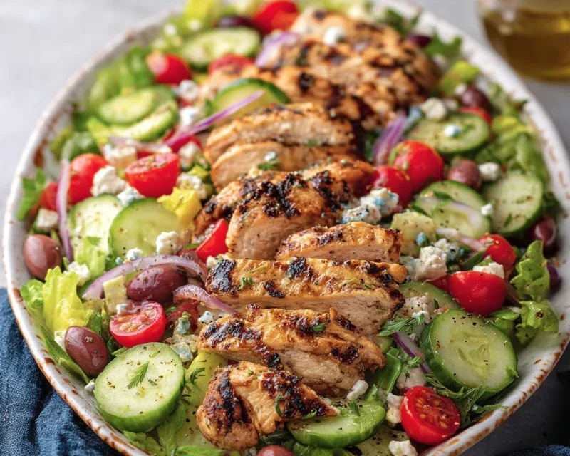 Grilled Zesty Mediterranean Chicken Salad