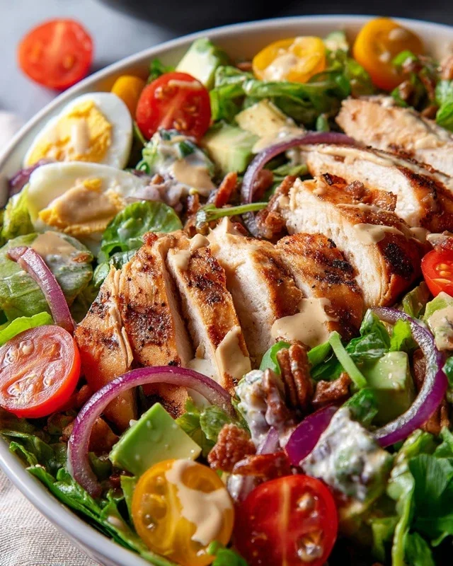 Grilled Chicken Salad + Homemade Sweet Onion Dressing