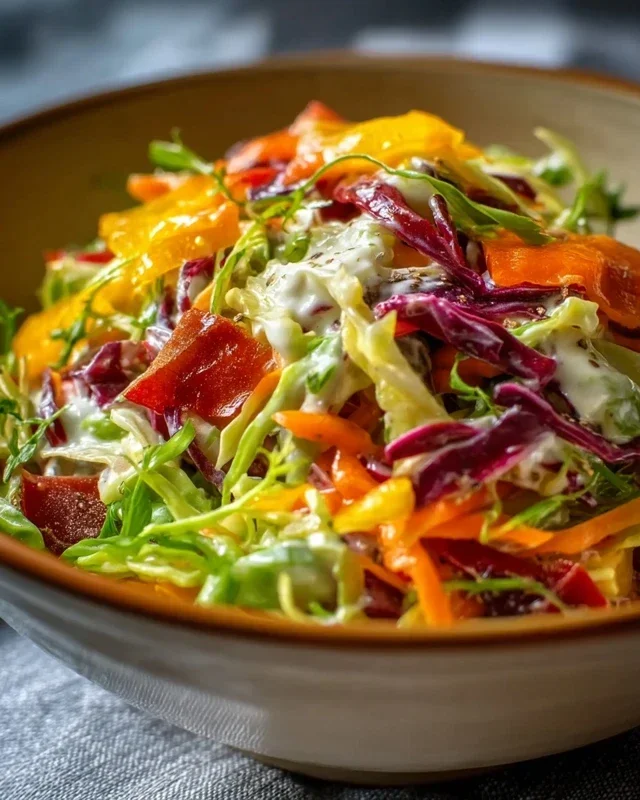 Knackiger Regenbogenkrautsalat