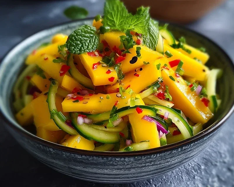 Thai Mango Gurkensalat Rezept – Frisch & Exotisch genießen!
