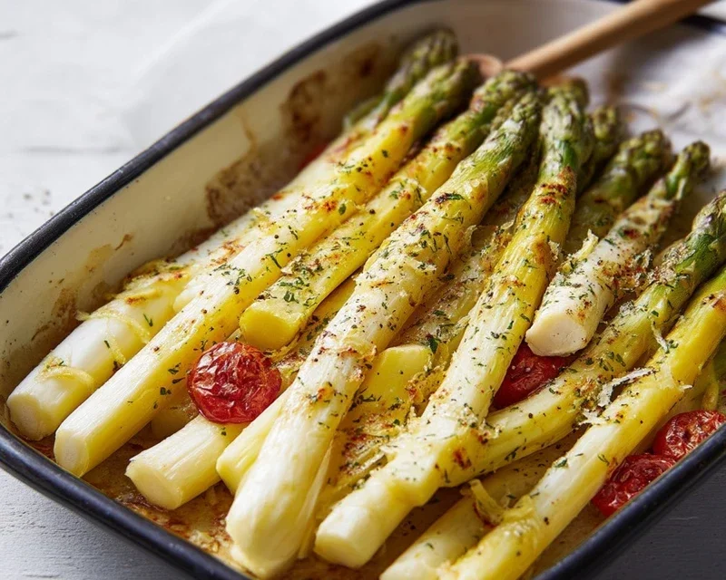 Grüner Spargel im Backofen – so einfach & lecker
