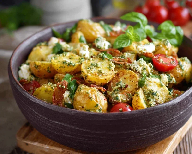 Kartoffelsalat - mediterran mit Pesto
