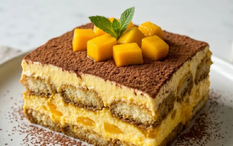 Mango Tiramisu (eggless, dairy-free)