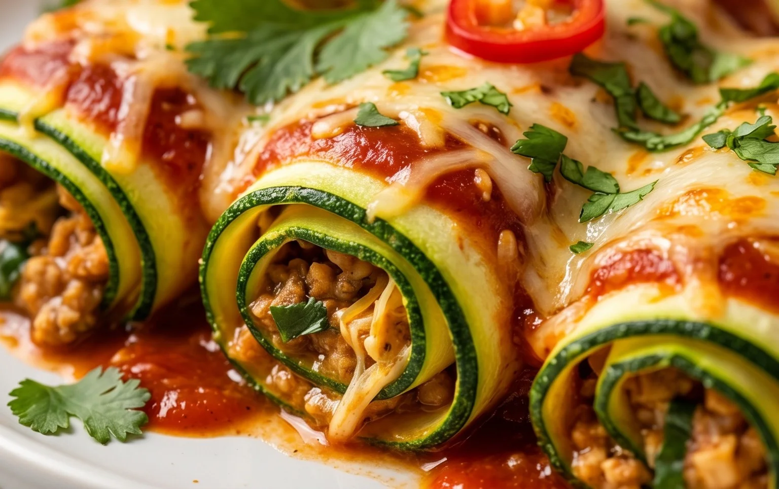 Zucchini Enchilada Roll Ups