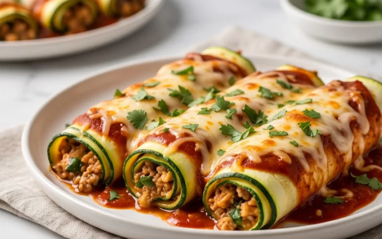 Zucchini Enchilada Roll Ups