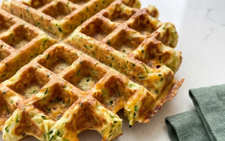 Zucchiniwaffeln mit Cheddar