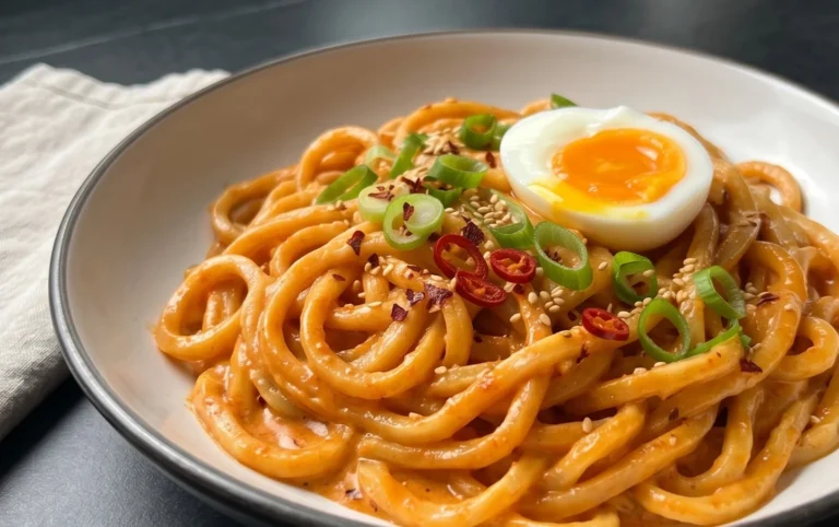 Creamy Gochujang Udon Noodles