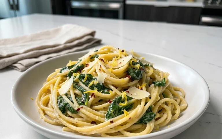 45 Easy Pasta Recipes: Lemon Spinach Pasta