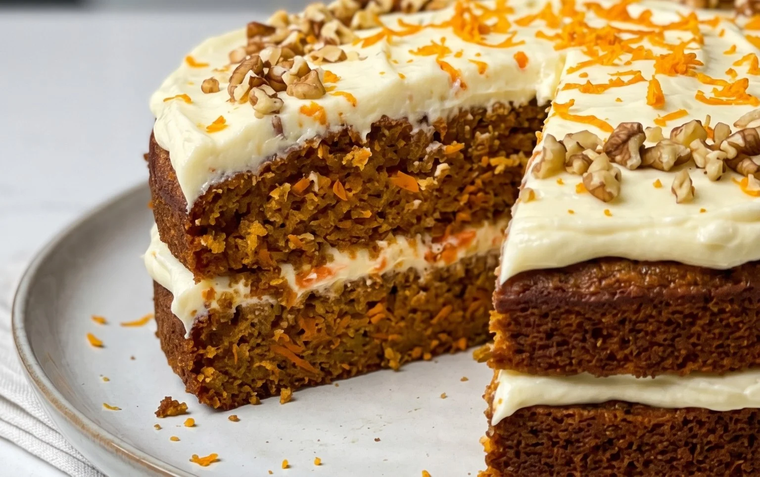 Karottenkuchen mit Frischkäse-Frosting
