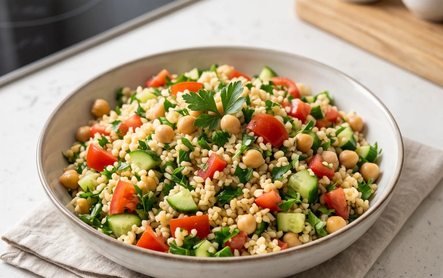 Veganer Bulgursalat