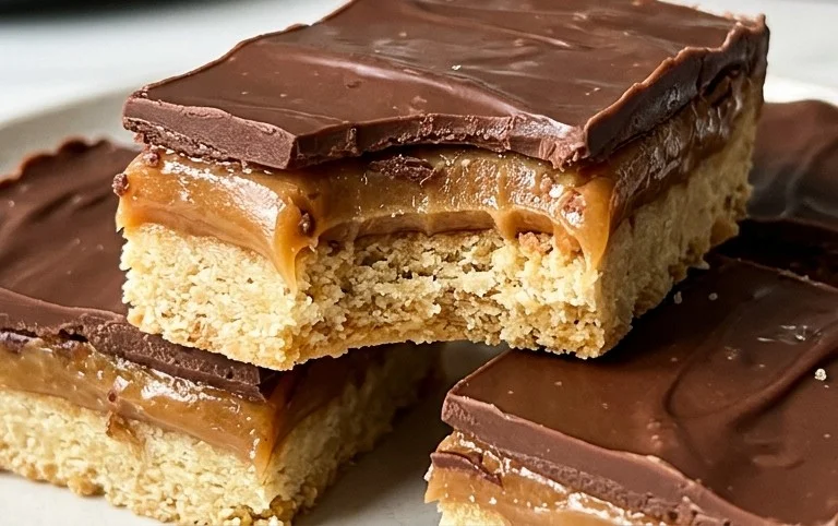 Healthy Twix Bars (Gluten-free) Homemade Recipe