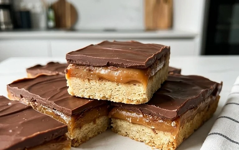 Healthy Twix Bars (Gluten-free) Homemade Recipe