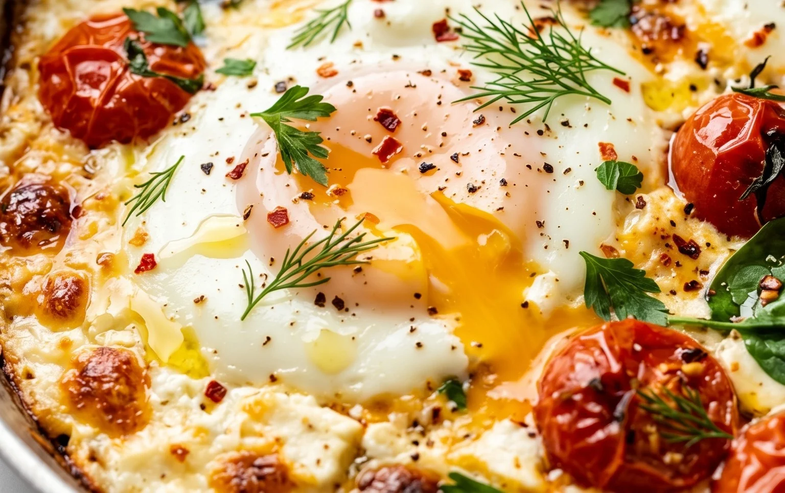 Baked Feta Eggs