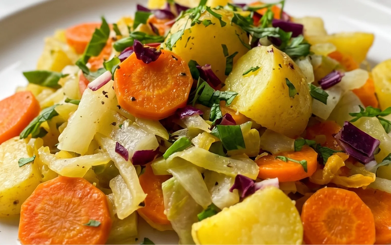 Kohlrabigemüse mit Kartoffeln und Möhren