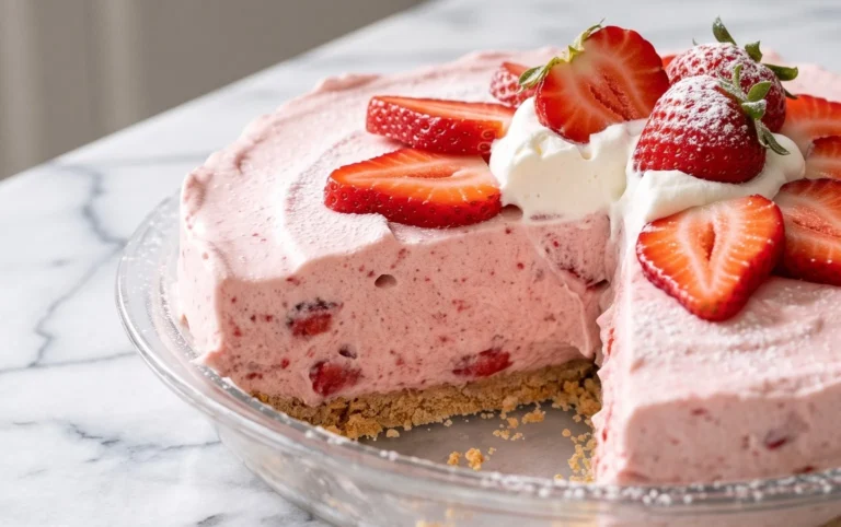 3 Ingredient No Bake Strawberry Cloud Cake