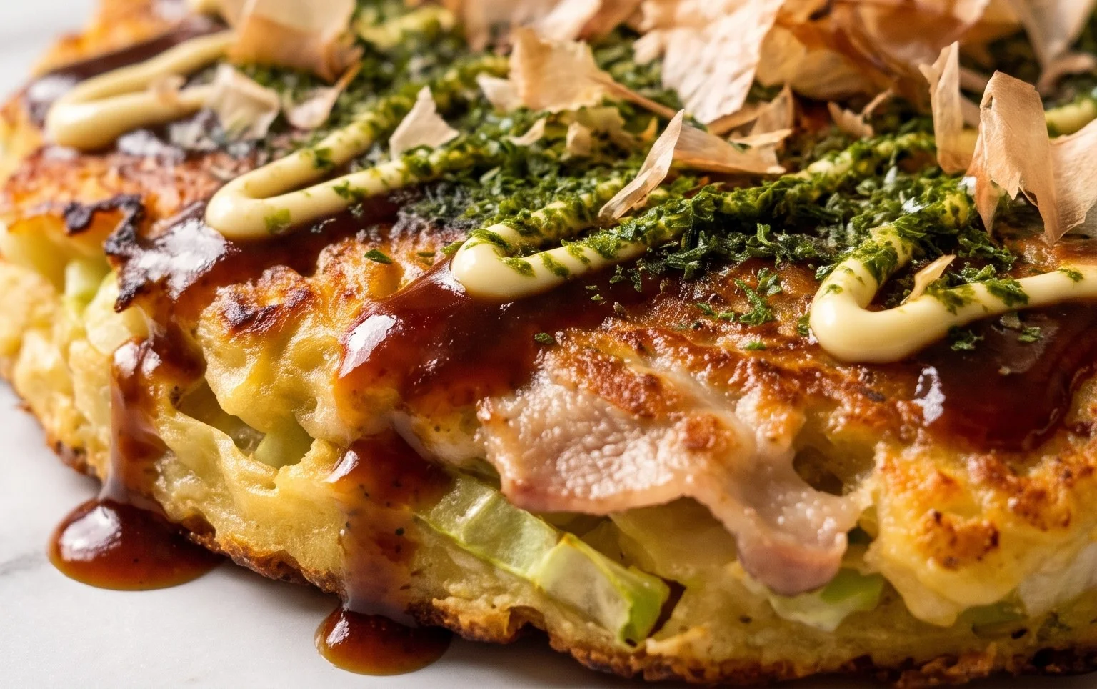 Okonomiyaki - Japanese Savoury Pancakes