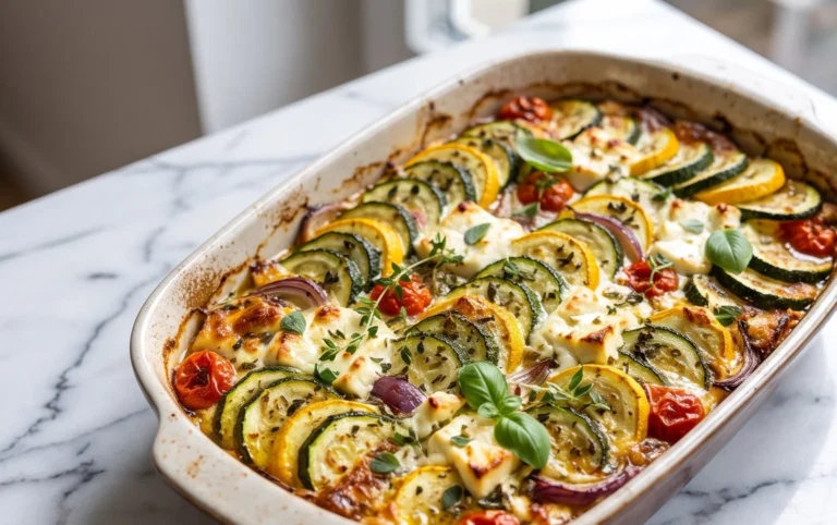 Courgettes feta au four