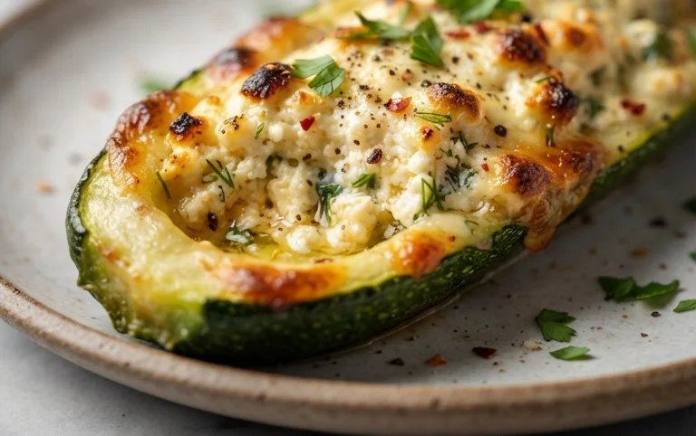 Feta Cheese Stuffed Zucchini