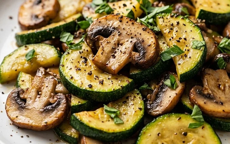 Skillet Zucchini and Mushrooms