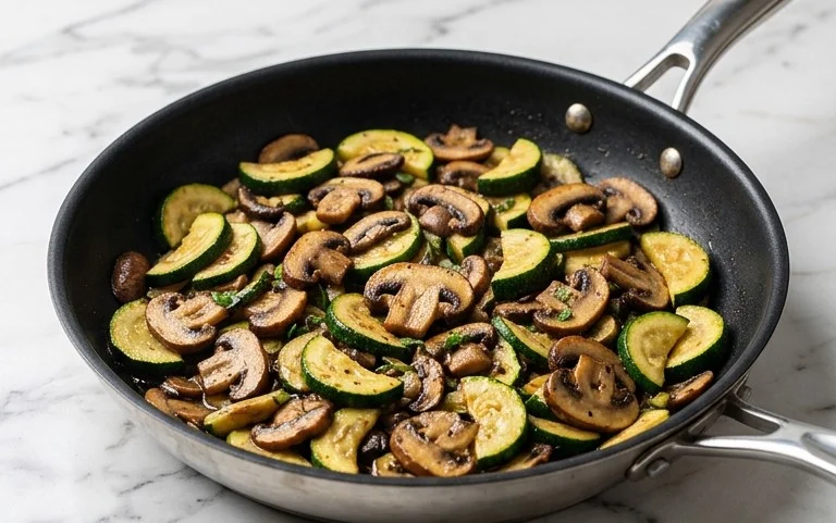 Skillet Zucchini and Mushrooms