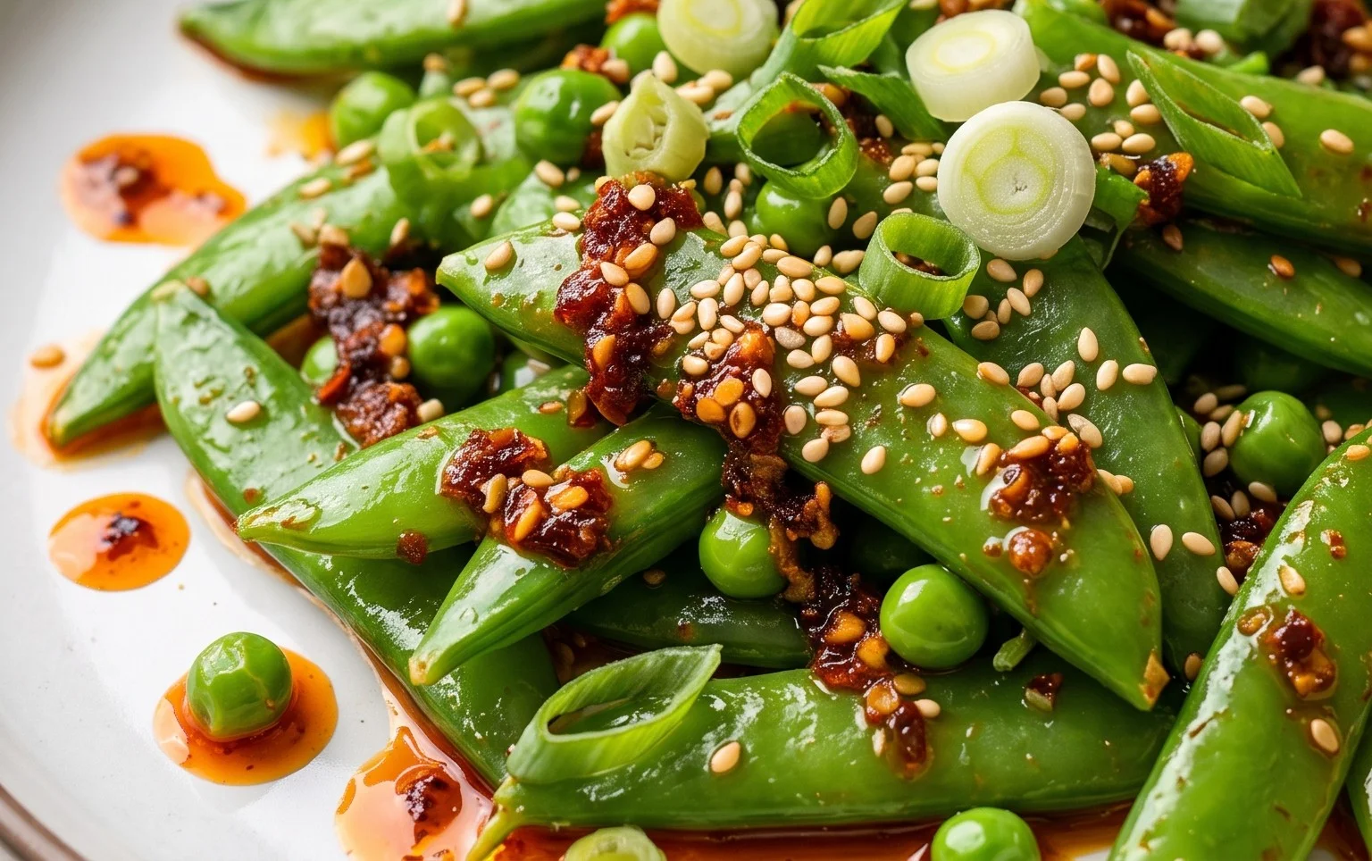 Chili Crisp Snap Pea Salad
