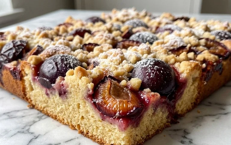 Schneller Pflaumenkuchen vom Blech