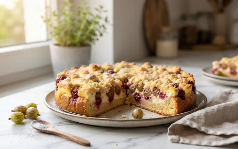 Stachelnon-alcoholic beerkuchen mit Quark und Schmand