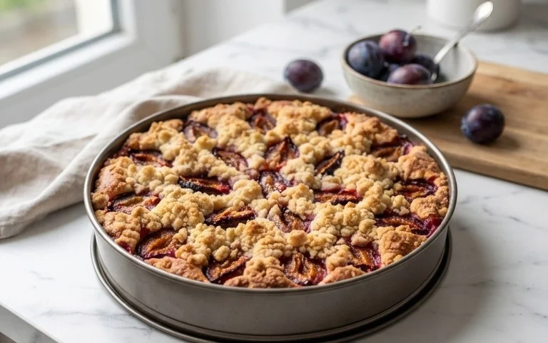 Pflaumenkuchen mit Streuseln aus der Springform Rezept