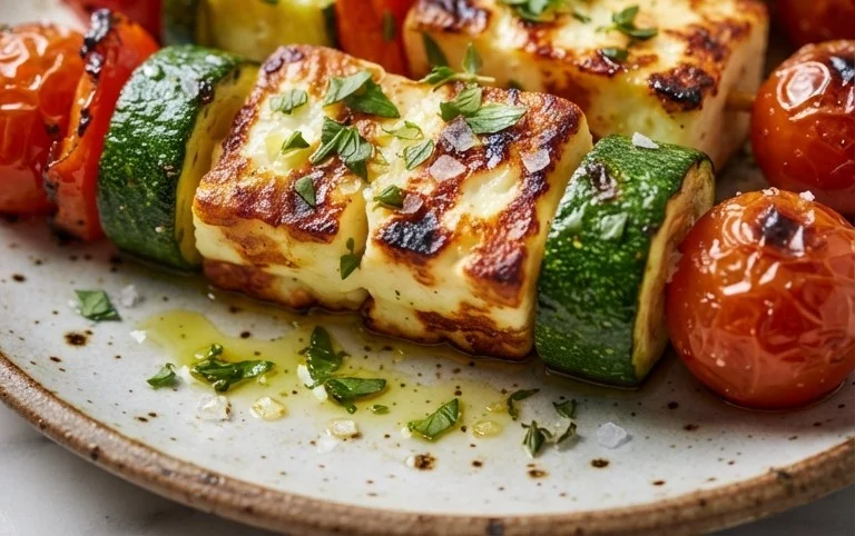 Halloumi Zucchini Spieße Vom Grill: Sommerlich, Lecker & Vegetarisch
