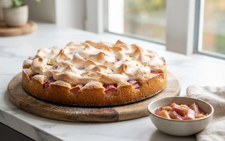 Rhabarber-Baiserkuchen