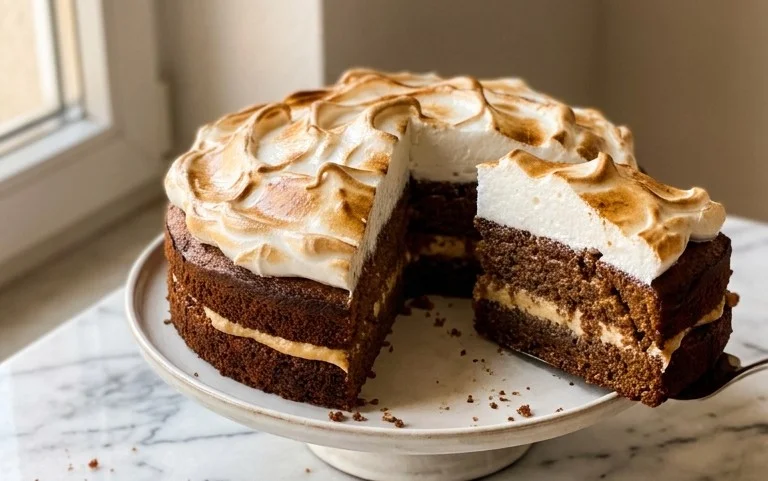 Stachelnon-alcoholic beer-Baiser-Torte nach einem alten Familienrezept