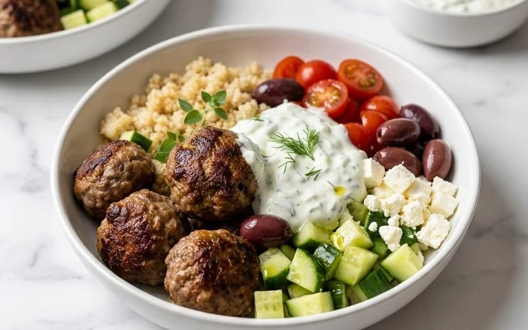 Greek Meatball Bowl Recipe