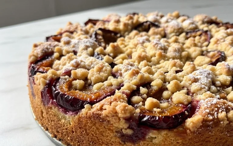 Pflaumenkuchen mit Streuseln